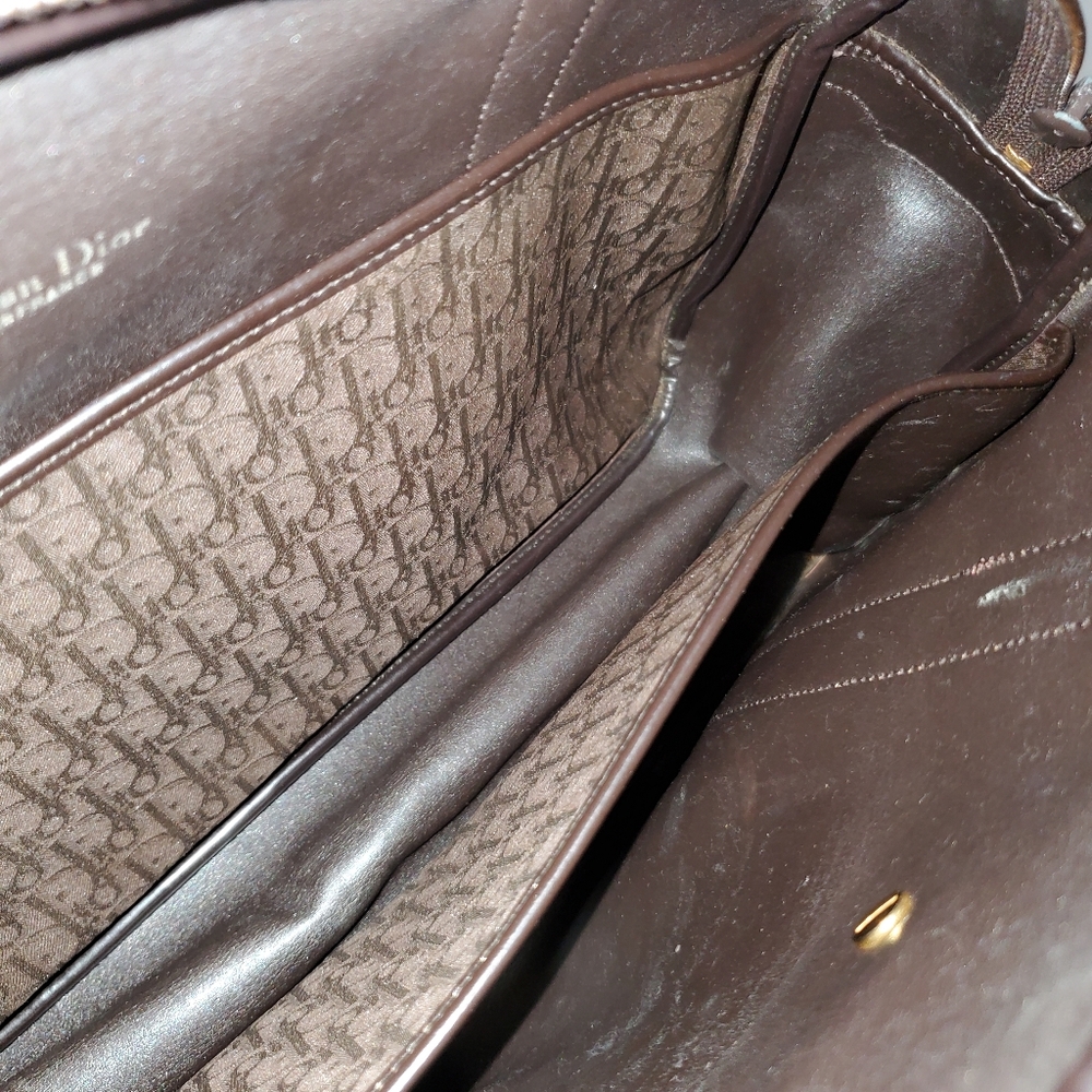 Christian Dior Top Handle Bag Brown Canvas Diorissimo Pattern - Picture 6 of 9